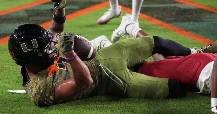 Mark Fletcher Jr. has career-best 3 TDs, No. 9 Miami rolls past Stanford 42