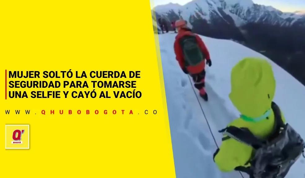 ¡Insólito! Mujer soltó la cuerda de seguridad para tomarse una selfie y cayó al vacío