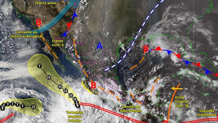 Pronóstico del Tiempo Hoy DOMINGO 5 de Octubre de 2025. Así Está el Clima en México