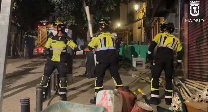 Hallados sin vida los cuatro desaparecidos tras el derrumbe en el centro de Madrid