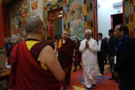 Lieutenant Governor pays obeisance to sacred relics of Lord Buddha at Geden Sheddup Choikorling Monastery at Elista, Kalmykia, Russia