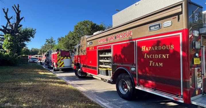 Hazardous material situation on South Covina Circle: Tampa Fire Rescue