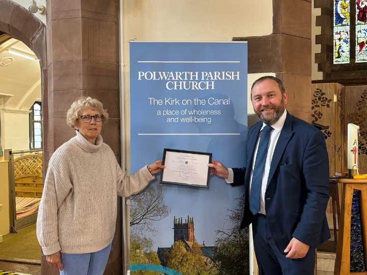 Church elder recognised with Community Hero award