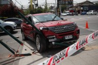 Conductora escapó de intento de encerrona y chocó a tres autos en Ñuñoa