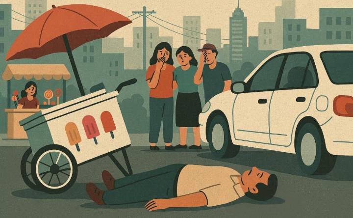 Automovilista hace paleta a vendedor de dulces en Ecatepec