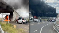 Entre balazos y quema de autos, se disputan CTM y CATEM ampliación de Autopista Puebla