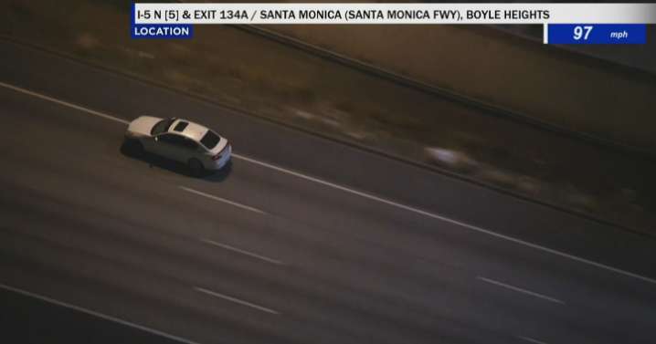Police pursue driver moving at high speeds through Los Angeles County