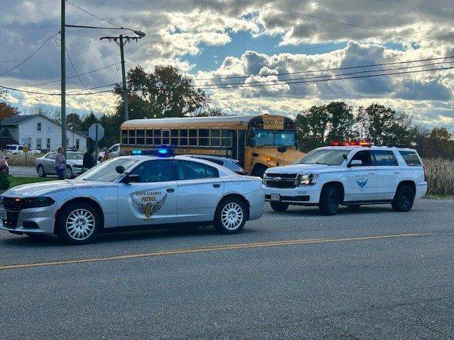 SUVs, school bus involved in Fowler Twp crash