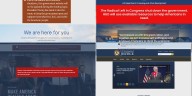 Multiple websites of federal agencies display messages blaming Democrats for the government shutdown