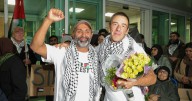 Gaza flotilla Scots return home to 'heroes' welcome at airport after detainment in Israel
