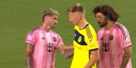 La pelea de Rodrigo De Paul con un jugador de Nashville en la victoria del Inter Miami