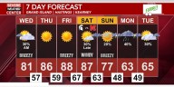 Isolated showers and storms this morning before a very warm and dry finish to the week; More rain chances next week