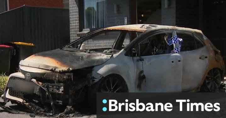 Family run for lives after car set alight