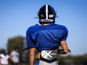 Dynamic donation: NFL star Skattebo gives equipment to Elmwood football program