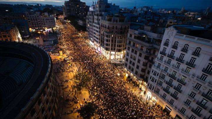 Manifestación contra Mazón en València tras un año de la dana