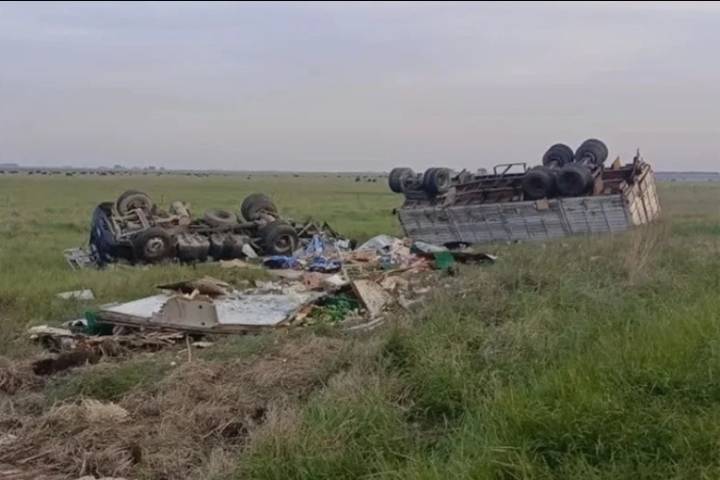 Murió un camionero al chocar contra una camioneta y volcar en Buenos Aires