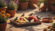 Las calandrias visitarán en masa tu jardín todos los días si dejás este producto natural en una bandeja