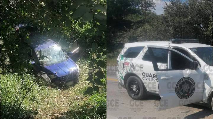Persecución policíaca en la Valles - Tamuín terminó en choque y detención