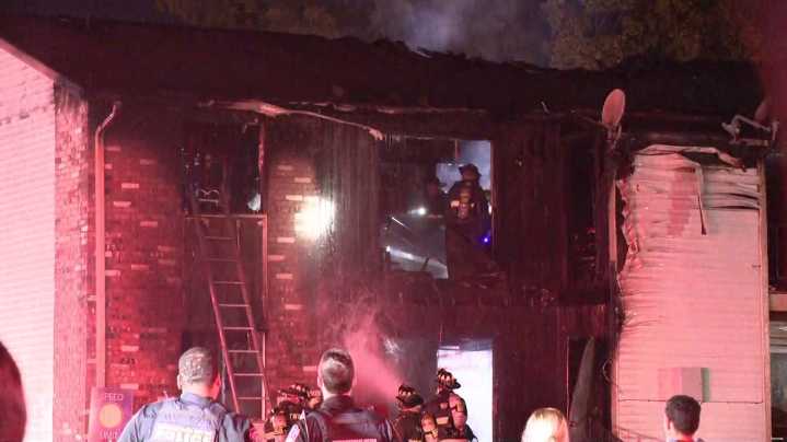 Several children, adults injured after jumping from windows of apartment fire on Indy's west side