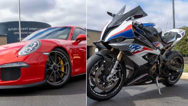 Butler County seizes Porsche, BMW motorcycle from people tied to drug trafficking