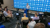 See the photos! Scott Stricklin, Florida football players meet with media