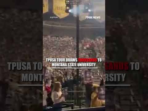 BIG TURNOUT: Thousands pack arena at Montana State University chanting 'Charlie!' #shorts #fox #news