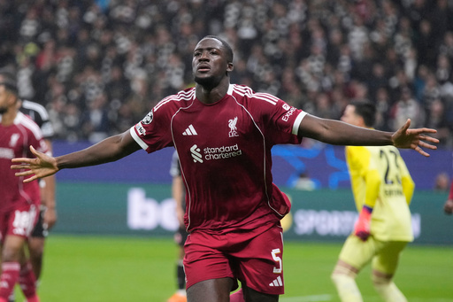 Liverpool rebounds with 5-1 win at Frankfurt in Champions League; Chelsea and Bayern also win big