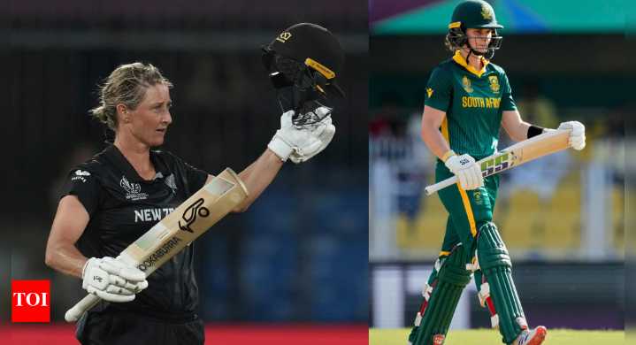 New Zealand Women 193/4 in 39.4 Overs | New Zealand vs South Africa Live Score, Women's World Cup 2025: South Africa strikes! Mlaba ends Halliday-Sophie stand  - The Times of India