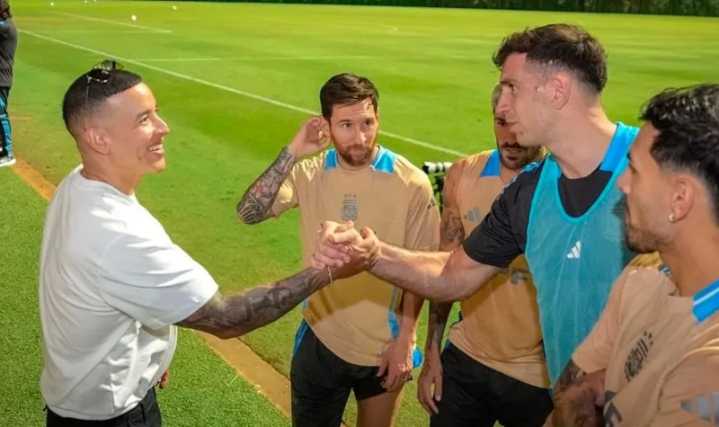 Las fotos del encuentro privado de Daddy Yankee con la Selección Argentina en Puerto Rico