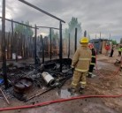 Chañar: casillas de madera se incendiaron en el sector Toma