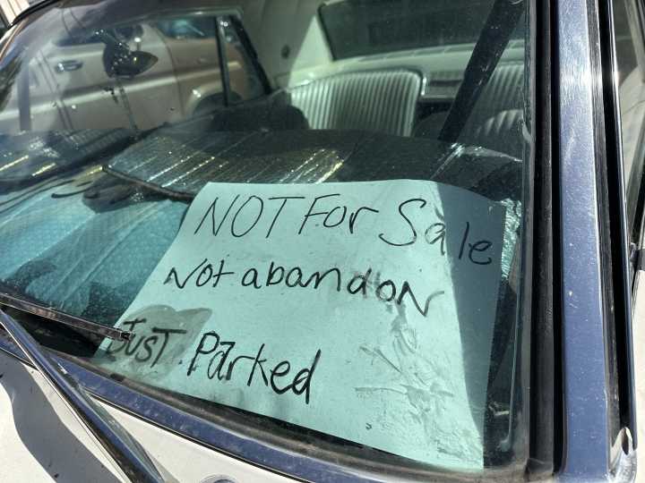 Timely signage for an aging Thunderbird