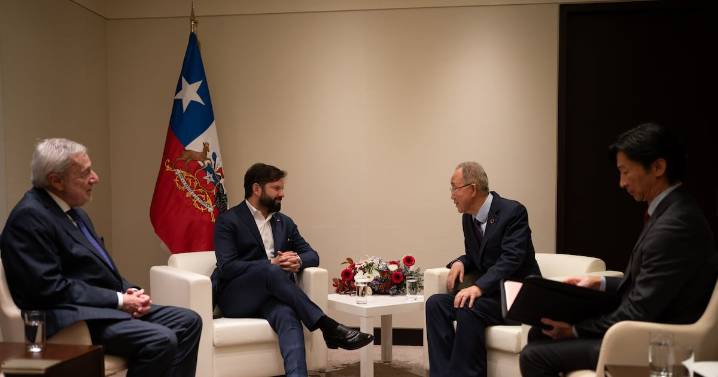 Con Bachelet entre los temas tratados: Presidente Boric sostuvo encuentro con el ex Secretario General de la ONU, Ban Ki Moon
