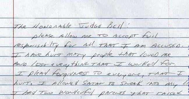 Read the letter former Hickory restaurant owner wrote seeking forgiveness in child porn case