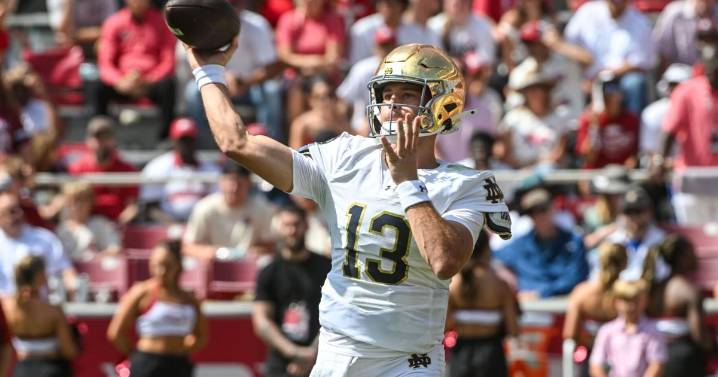 No. 21 Notre Dame is relying on a high-scoring offense to get back into the playoff picture