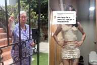 Video: Señora rocía agua bendita a joven tatuada