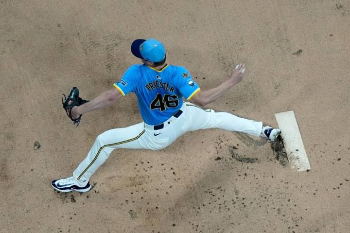 He sat in the nosebleeds for the Cubs' historic World Series. Now Quinn Priester can end their year