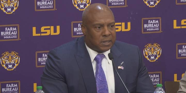 “LSU is not broken”; Louisiana native takes over as athletic director after Scott Woodward’s firing