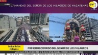 Miles de fieles acompañan al Señor de los Milagros en su primera procesión del año