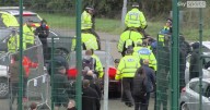 Russell Martin sneaks out side door as Rangers fans launch furious sitdown protest outside Falkirk Stadium