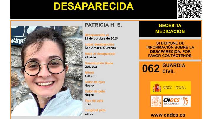 Buscan a una joven de 29 años desaparecida en San Amaro, Ourense
