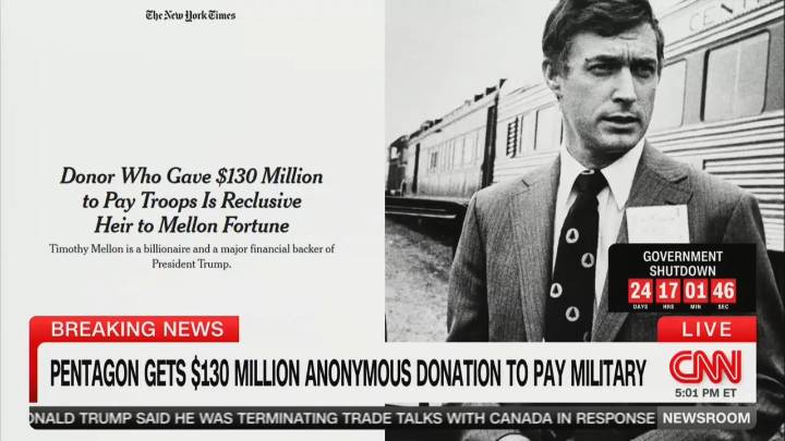 NYT Identifies Anonymous Trump Pal Paying Military During Government Shutdown