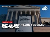 LIVE | Speaker Mike Johnson speaks as government shutdown hits Day 22