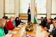 Defence Minister Rajnath Singh meets Australian Foreign Minister in Canberra; pays tribute at war memorial