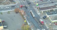 VIDEO: Detroit intersection closed after 100+ gallons of fuel leaked in crash