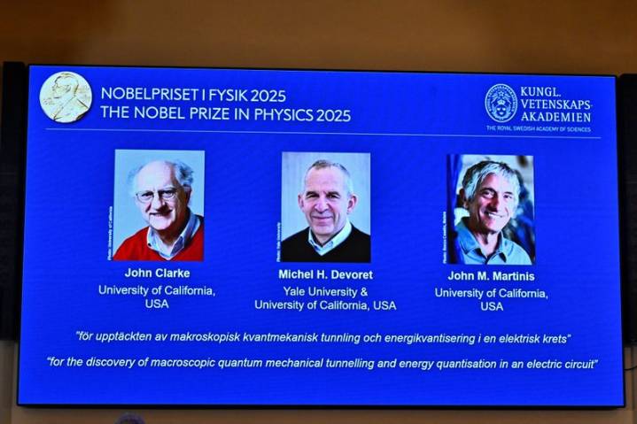 Nobel Prize in Physics goes to Clarke, Devoret and Martinis