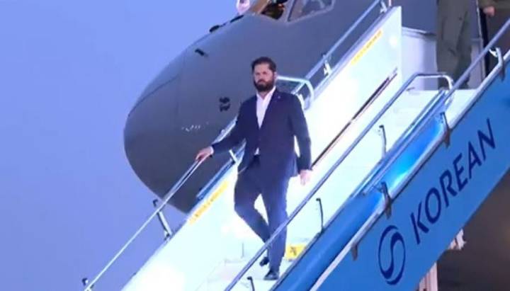Presidente Boric llega a Corea del Sur