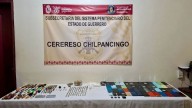 Decomisan drogas, celulares y objetos punzocortantes en el Cereso de Chilpancingo