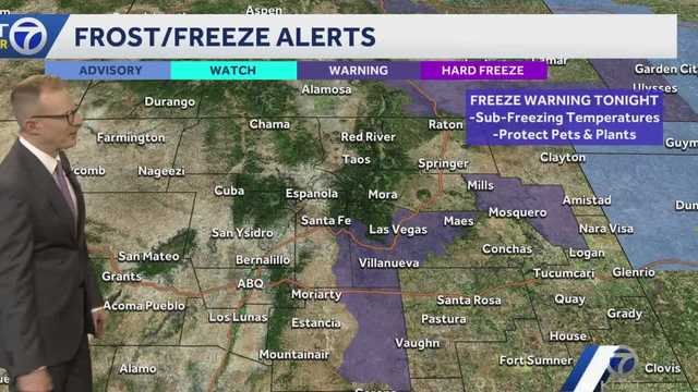 New Mexico forecast: Freeze warnings Monday night amid cold trend