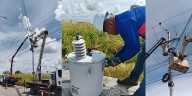 Sustituyen transformador de 15 KVA en Los Samanes