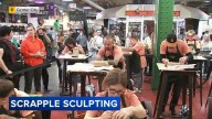 Sculpting contest kicks off Scrapple & Apple Festival at Reading Terminal Market in Philadelphia